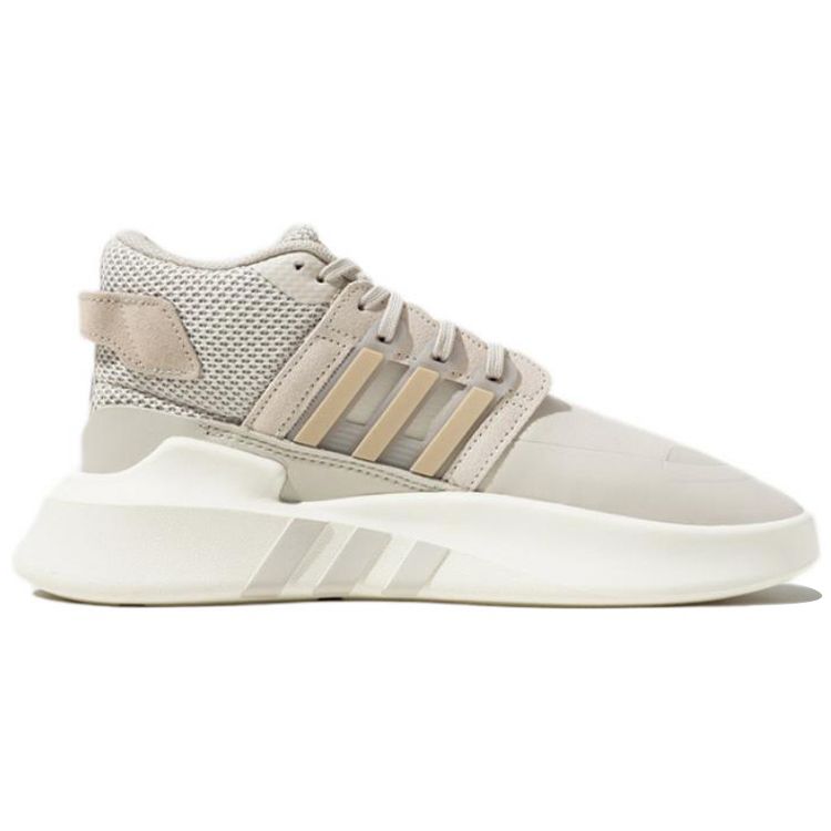 Adidas EQT Bask Adv V2 Classic Retro Fabric Leather Slip Resistant Durable Lightweight Mid Top Casual Running Shoes Unisex Sneakers Beige Brown ID4070