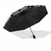 1pc Day of the Dead, Sugar Skull Automatic Open/Close Umbrella Compact Folding Umbrella, All-Season Portable Umbrella for Women/Men340