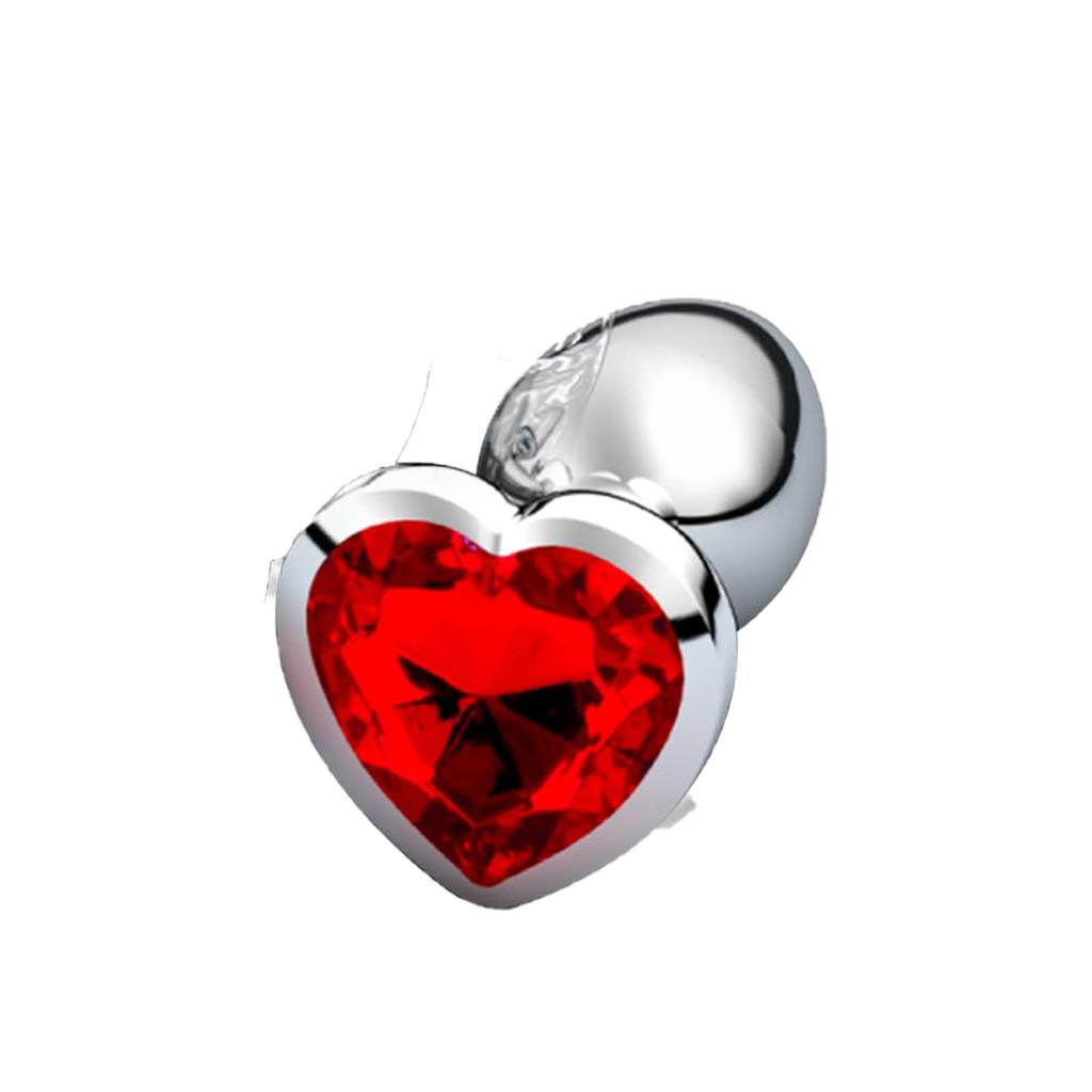 Pink Anal Plug For Women Stainless Steel Smooth Heart Crystal Butt Plug Stimulator Anal Sex Toys For Men Anus Prostate Dildo