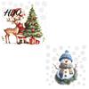 Moisture Proof Wall Decor for Classroom Christmas Santa Claus/Snowman Static Glass Stickers Removable Windows Clings PVC Waterproof Stickers Kitchen