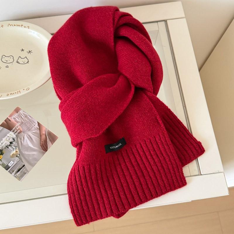 Unisex Wool Knit Scarf Soft Thick Warm Winter Students Daily Wear