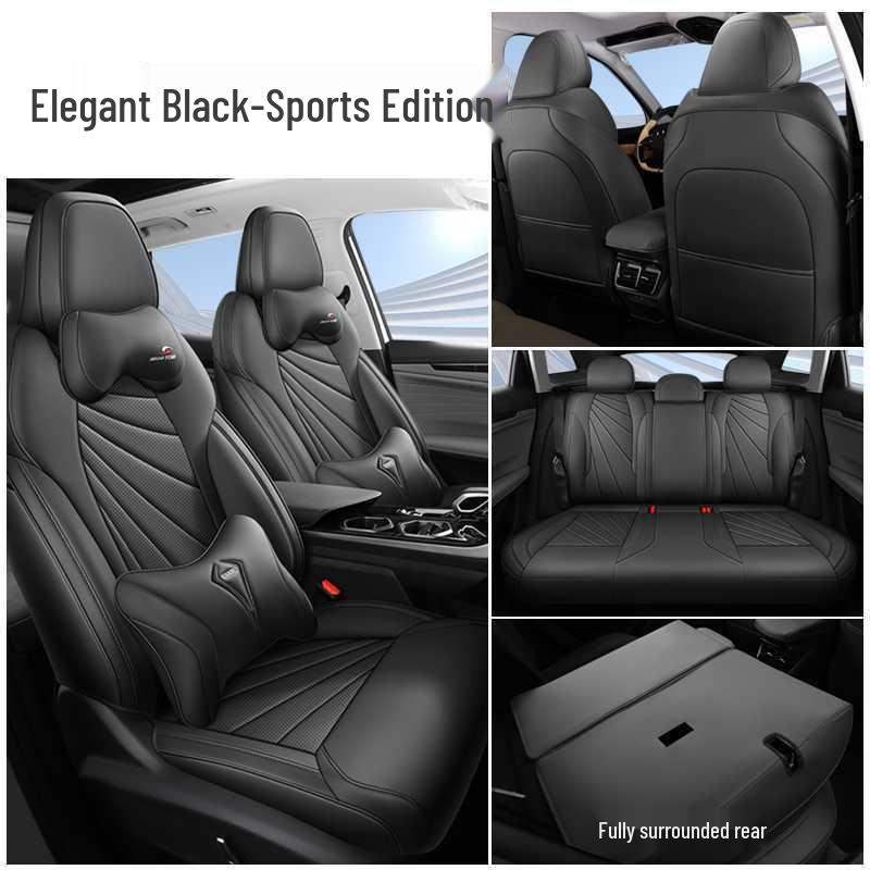 Breathable Perforated Leather Seat Covers for 23-25 Geely Boyue L – Full Coverage, Four-Season Use