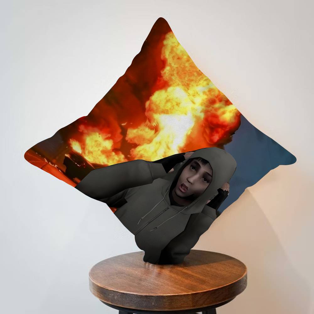 Cry of Fear Game Pillow Covers Cartoon Sofa Decorative Home Double-sided Printing Short Plush Cute Cushion Cover