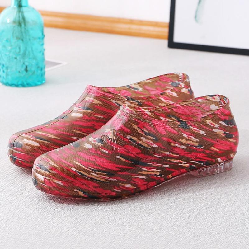 

Autumn and winter ingot short tube cotton rain shoes women s waterproof shoes warm water boots women s non-slip flat rain boots 41