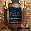 Wine Rack - Creative Cooper - Wooden Barrel - Multicolored LED - Handmade - Vintage
