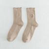 Female Spring and Autumn New Cartoon Dog Embroidery Pulled A College Style Cotton Socks