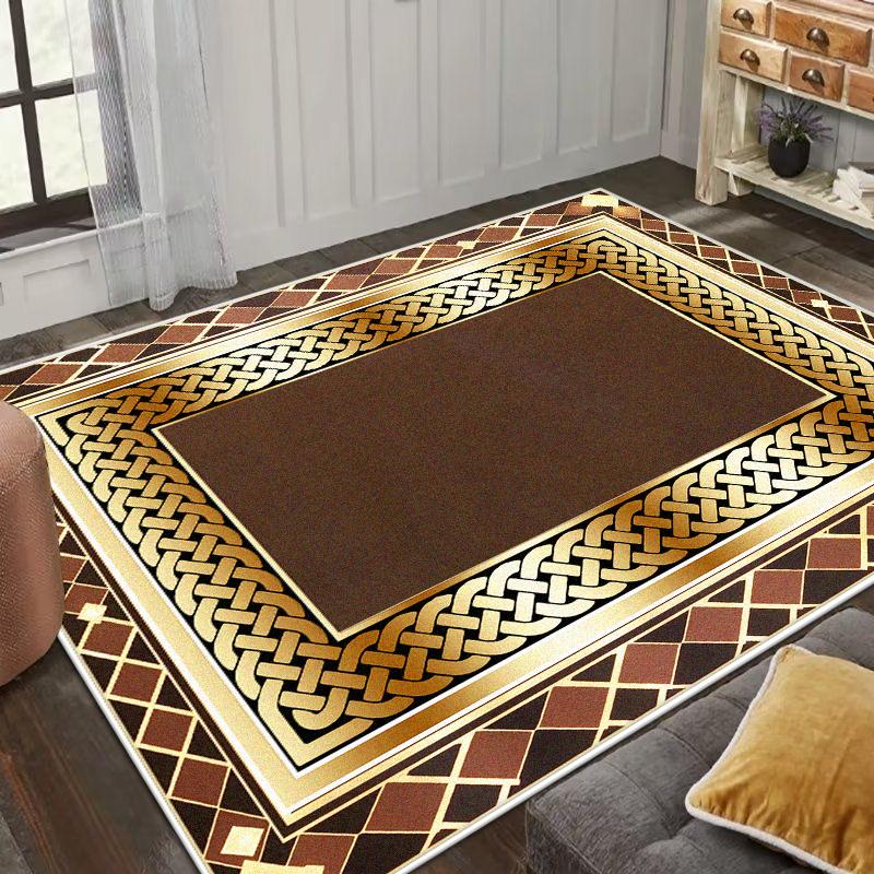 Black Gold Living Room Large Area Rug 200x300cm Luxury Decoration Home Coffee Table Area Carpet Bedroom Study Floor Mat Non-slip