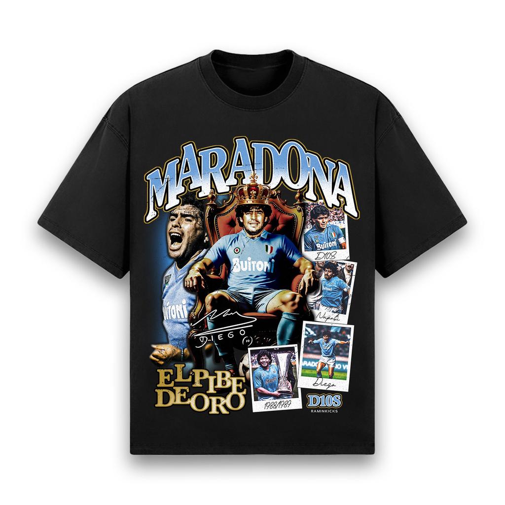 Klasické pánske tričká Letné športové Bavlnený dres DIEGO MARADONA (1986) Potlač TRIČKA Ležérne Nadrozmerné Krátky rukáv Pánske oblečenie