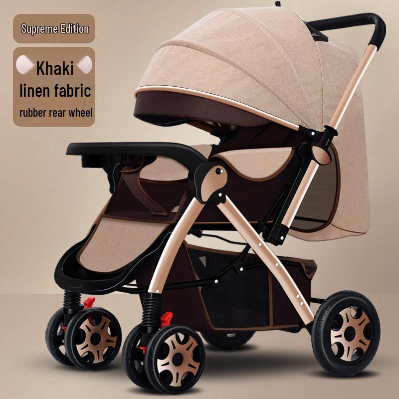 Lightweight Two-Way Baby Stroller: Foldable, High Landscape Design for Sitting or Lying Down, Ideal for Newborns