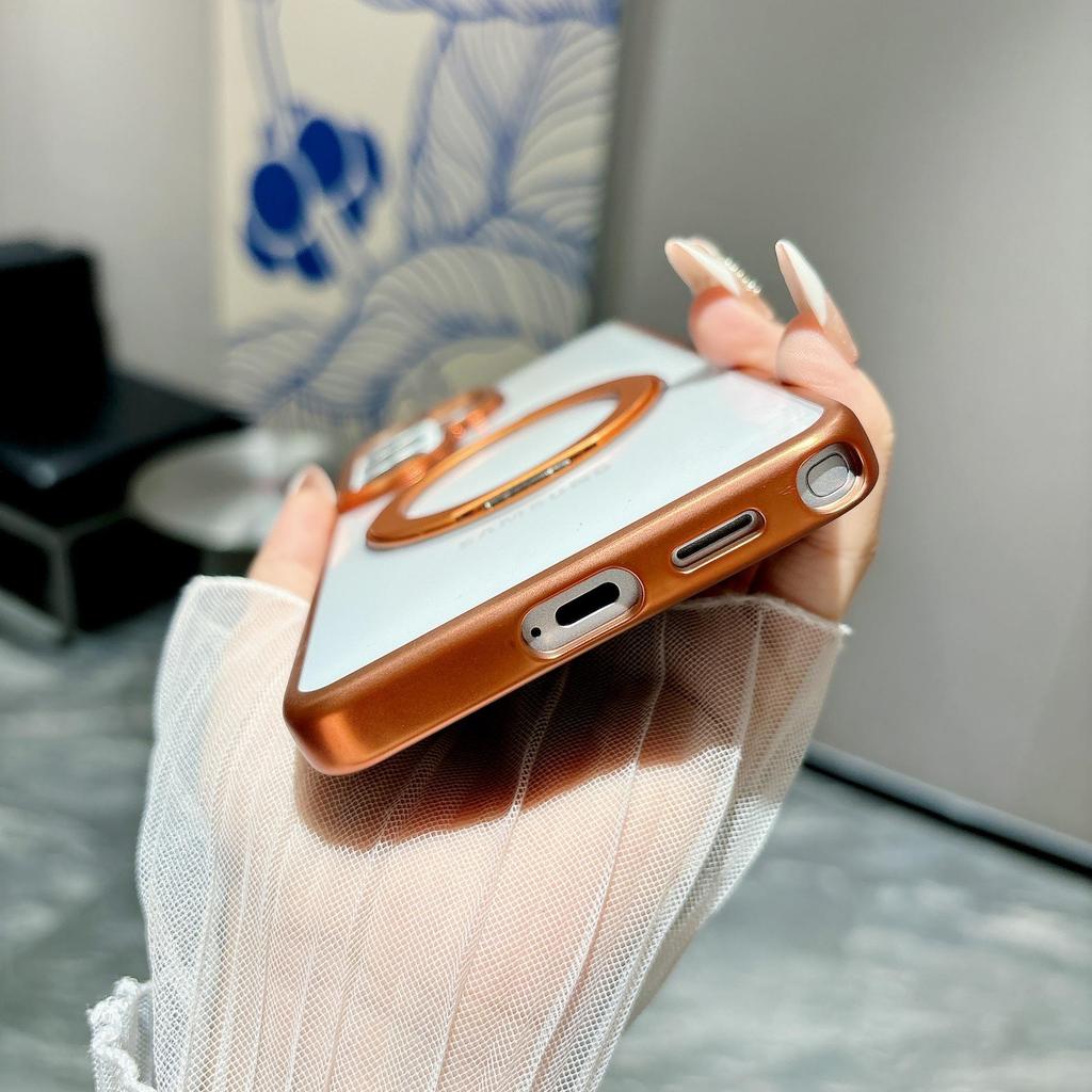 Samsung S26 Ultra High-Transparency Magnetic Wireless Charging Case with Rotating Stand