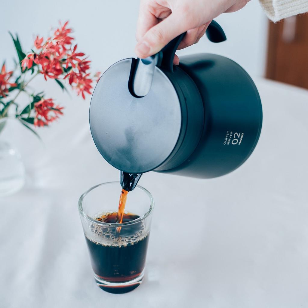 HARIO V60 Insulated Stainless Steel Server, 600ml, Black, VHS-60B