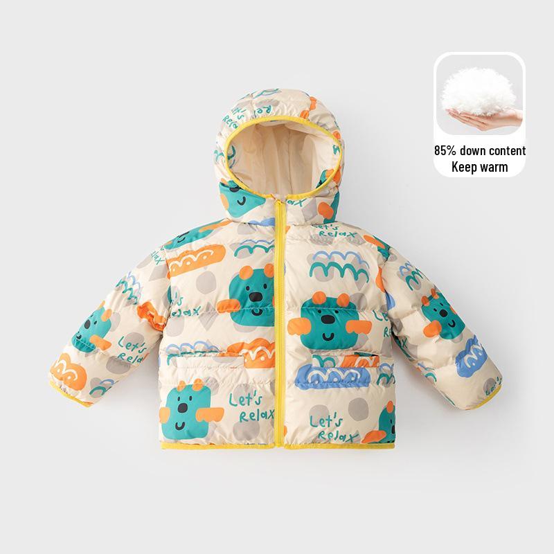 Children s Class A Lightweight Hooded Down Jacket - Warm Winter Outerwear for Toddlers & Kids 90 cm