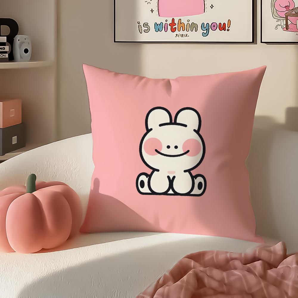 

Cute IP Kawaii Versatile Art Portrait Cushion Cover Pillowcase Short Plush Invisible zipper Room Sofa Cushion Cover 30X30cm