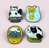 Cute Cartoon Cat Brooch - Fun, Versatile Alloy Badge for Bags & Clothing Accessories