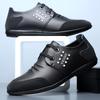 Men's shoes spring and autumn Korean version leather shoes men's trend lace-up business casual white leather shoes