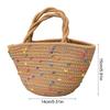 Natural Straw Tote Bag For Women Woven Shoulder Bag with Portable Handles Design
