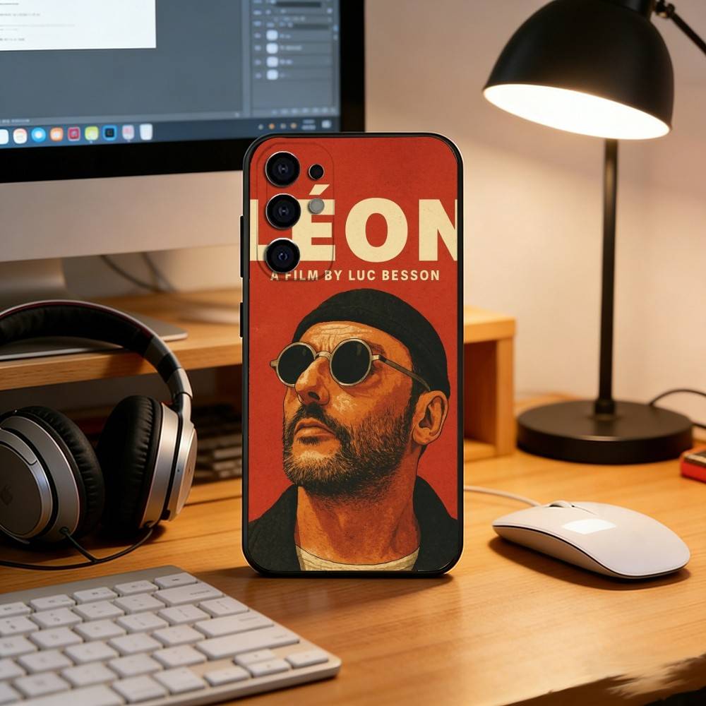 Léon The Professional  Phone Case For Samsung S25,S24,S21,S22,S23,S30,Ultra,S20,Plus,Fe,Soft Silicone Black Cover