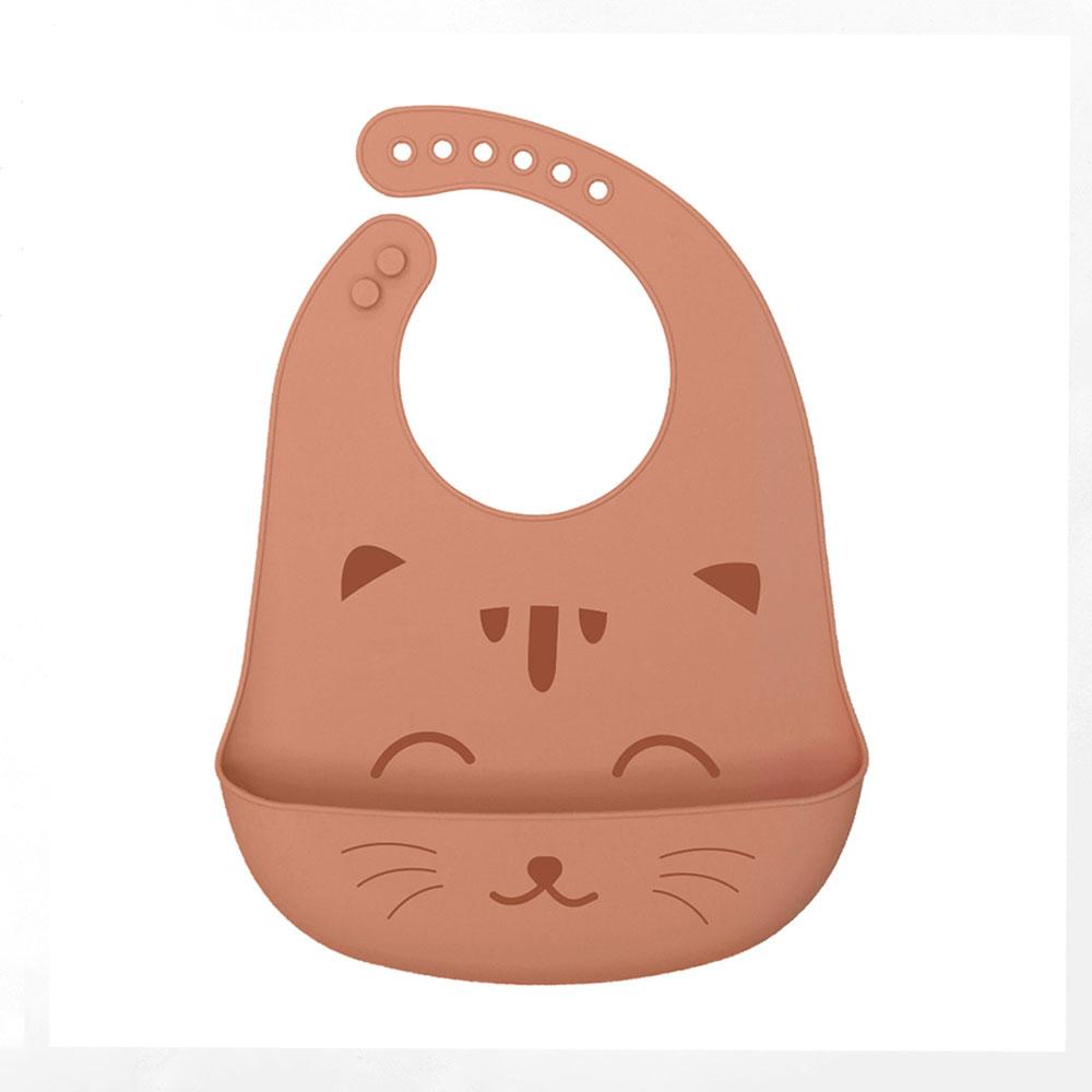 Silicone World 1PC Waterproof Bibs Baby Kids Stuff Cute Cartoon Printed Kids Bib Adjustable Soft Silicone Bib Baby Feeding Stuff