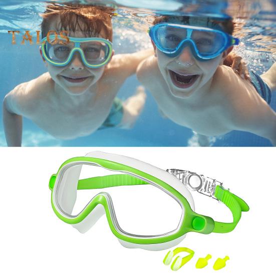 Ochelari de înot pentru copii Ochelari de piscină anti-aburire cu agrafe pentru nas dopuri de urechi Protecție UV pentru copii Ochelari de înot impermeabili