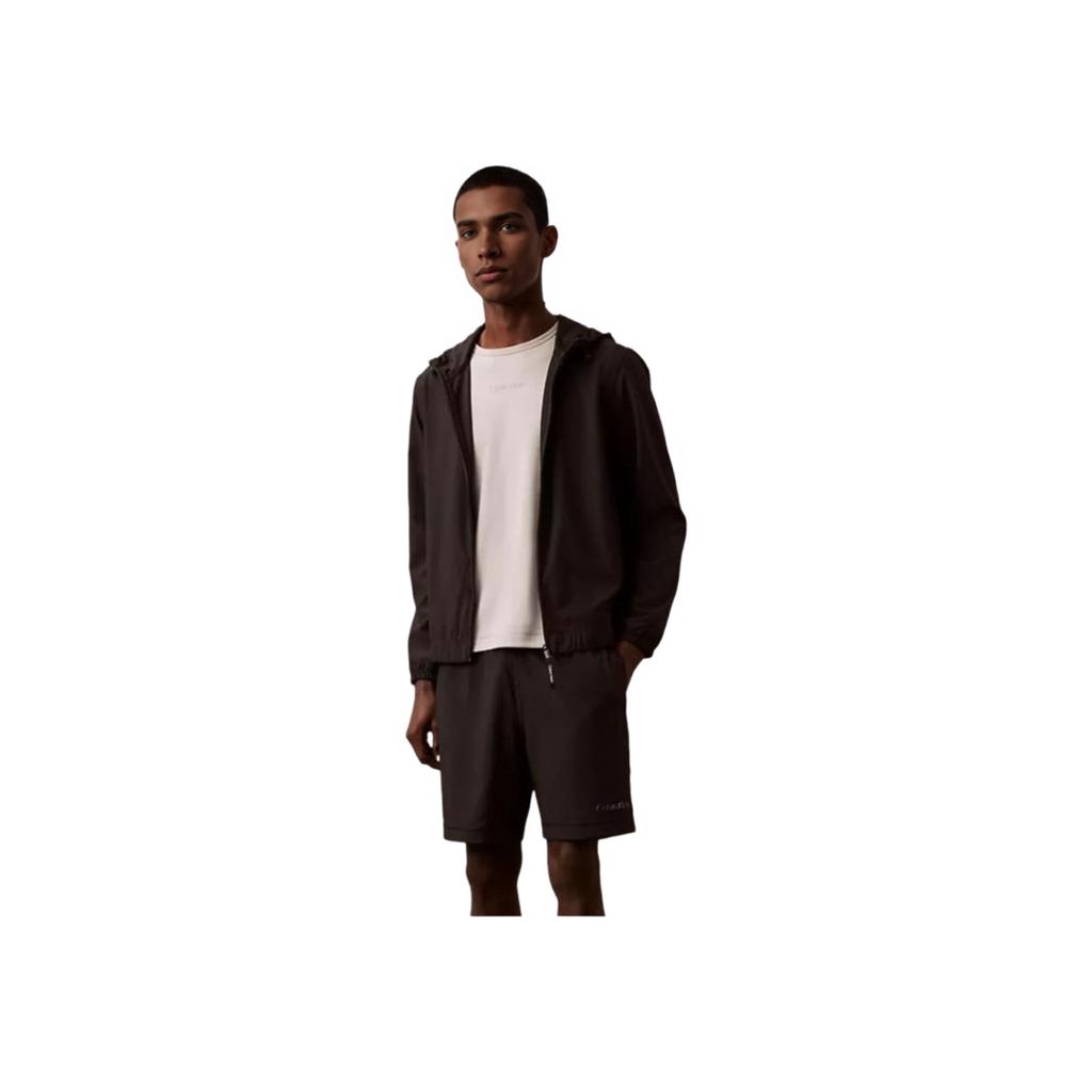 Calvin Klein Minimalist Comfortable Versatile Casual Hooded Zip Jacket Men Jacket Black 403F525-001
