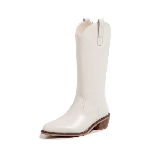 Высококачественные ботинки из коровьей кожи до колена — фото 10