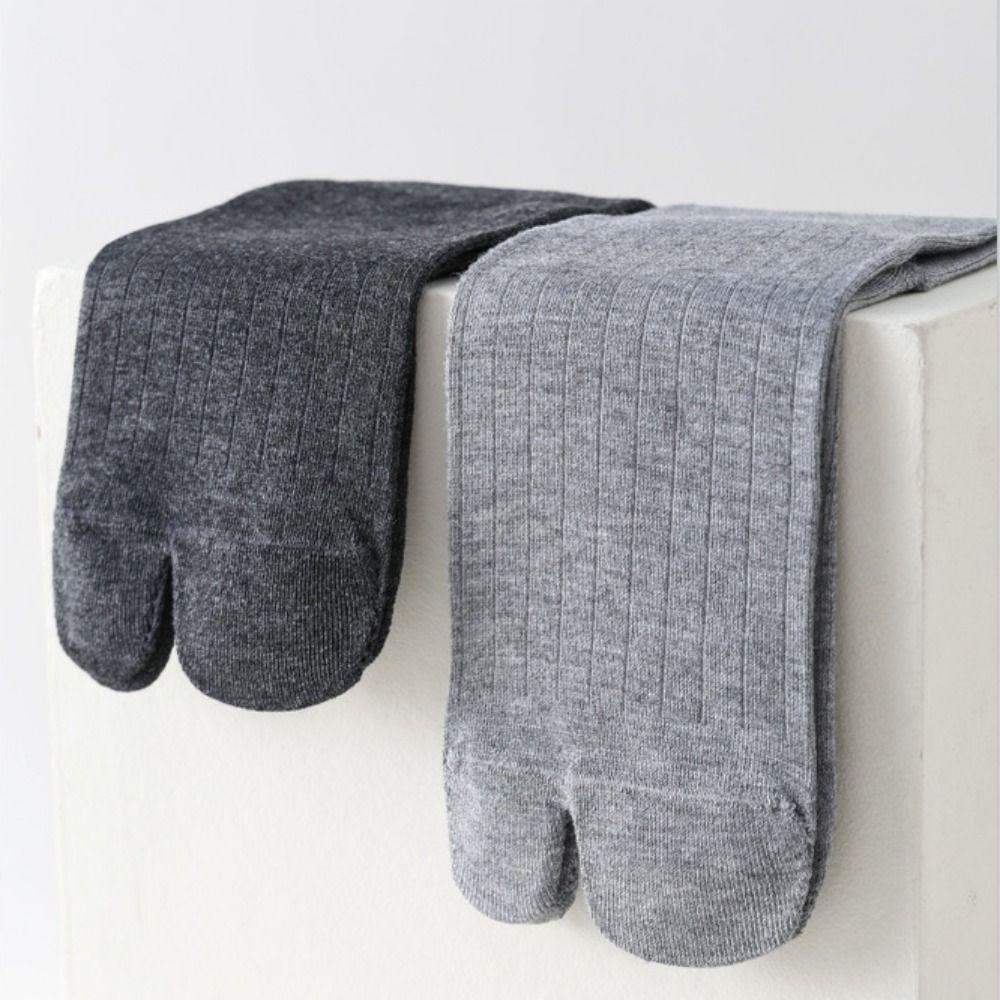 2Pairs Breathable Toe Mid Calf Socks Sweat Absorption Toe Separator Socks Two Toe Tube Socks  Women