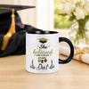 Large Capacity Coffee Cup Graduation Theme Water Cup with Ergonomic Handle Comfortable to