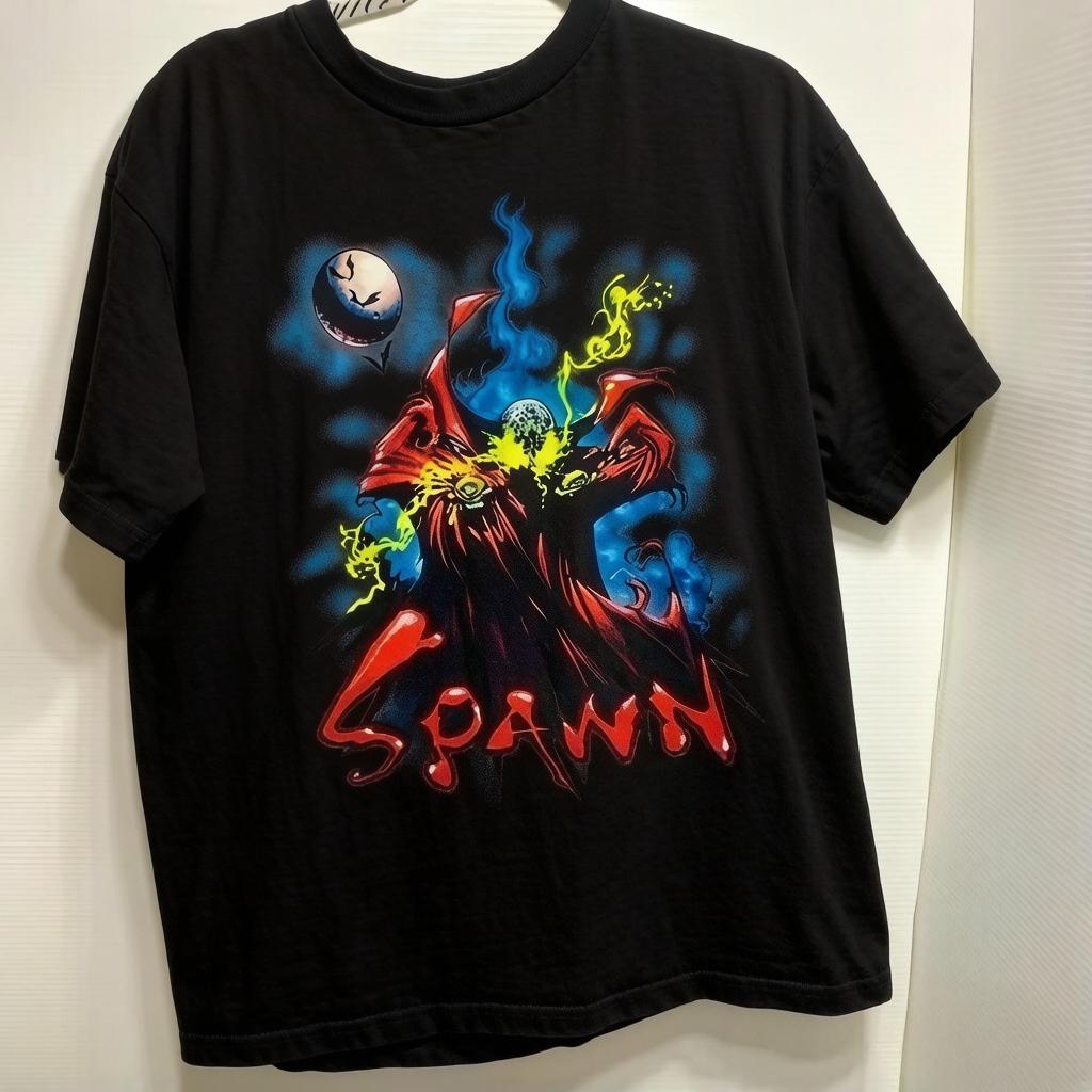 

Vtg Spawn Comic 1990s Basic Black AntiRevolution Era Style Unisexs and Womens Tshirt Fourseason Top 4XL