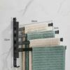 No Drill Installation Wall Mounted Towel Rack Swing Arm Towel Bar  Bathroom Storage