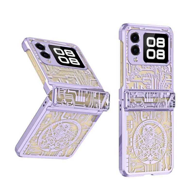 Nova Flip Phone Case Full Cover PC Protective Shell With Electroplated Mechanical Hinge Anti Drop Scratch Resistant