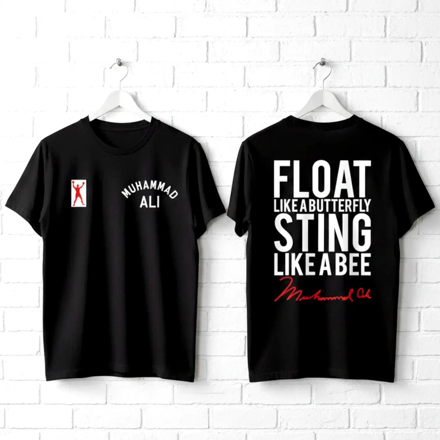 Muhammad Ali Signature Sting Men s T Shirt Boxing Float Like a Butterfly XS