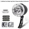 3 LED Fiets Voorlamp Zwart MTB Racefiets Vintage Koplamp voor Nachtelijk Rijden