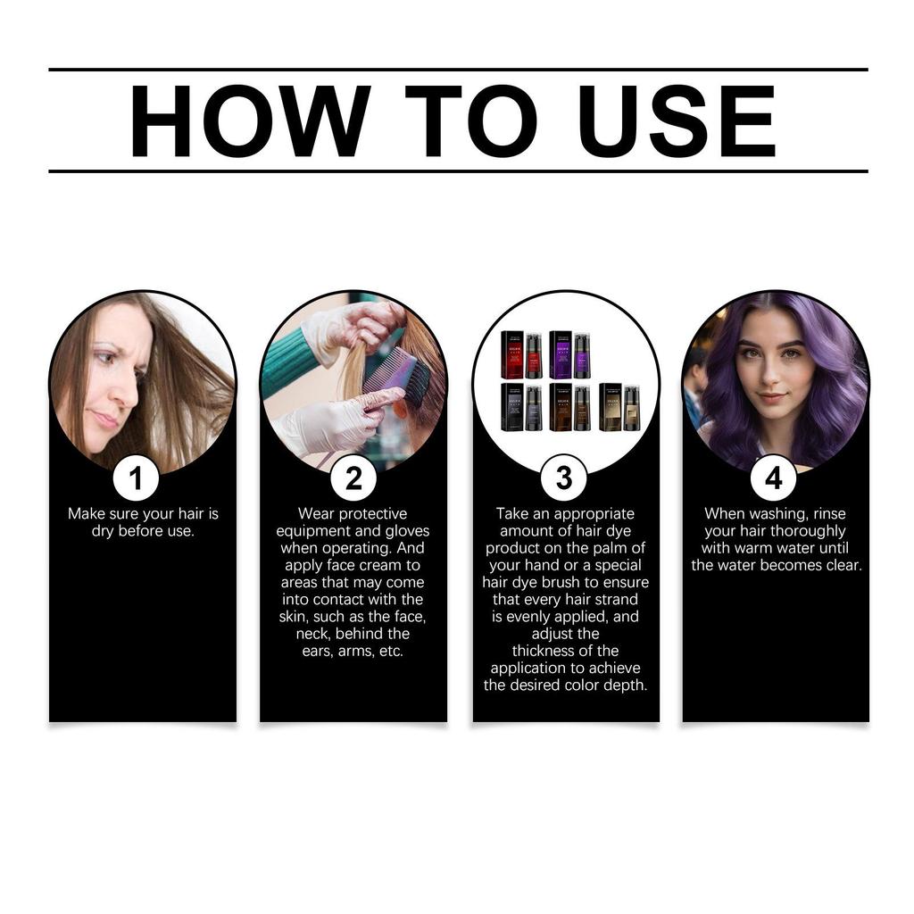 EELHOE Plant Extract Multi-Color Hair Shampoo - Nourishing, Easy-to-Use, Vibrant Colors