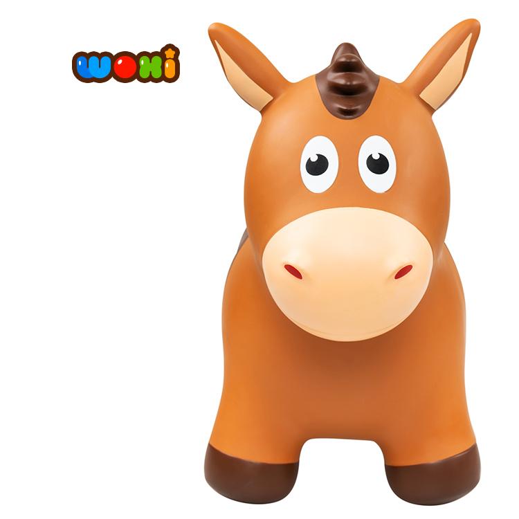 Hot Sale Toy Ride on  Animals  Large Horse Rubber Pump Kids Toys Inflatable Toys коричневый