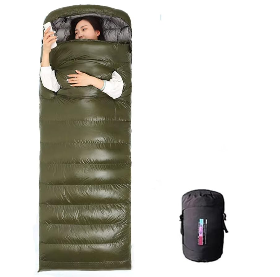 Fengzel Outdoor Sleeping Hand and Foot Down Feather Minimum Temperature of Suitable for Three and Emergency Preparedness 1500g Down Fill Severe