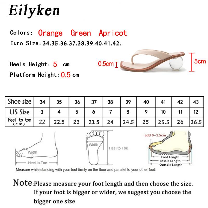 Fashion Eilyken Square Head Pinch Slippers Crystal Transparent Ball Low Heel Clear Women Flip Flops Slides Fashion Design Green Size 43