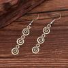 1 Paio di Orecchini Pendenti a Spirale Retrò per Donna Vintage Argento Minimalista Creativi Gioielli da Festa Regali