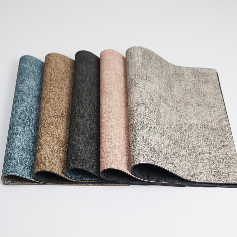 Nordic PU Leather Placemats Double Color Waterproof Oil Resistant Heat Insulation Dining Table Mats Coasters Luxury Style