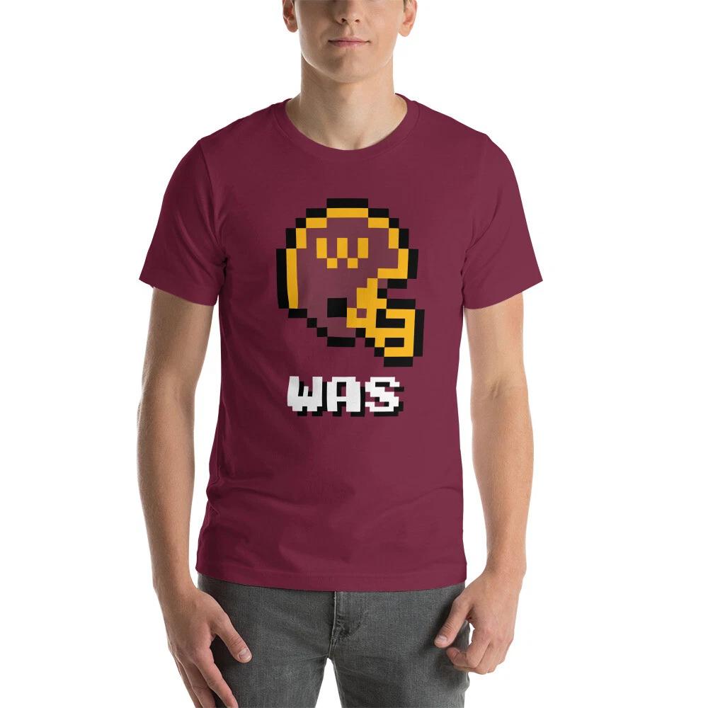 Washington Commanders NES Football Helmet 8-bit Tecmo Super Bowl Retro T-Shirt S