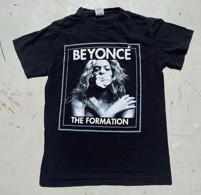 Damen Beyoncé T-Shirt Schwarz Formation Tour S R&B Sänger Jay Z Y2K Queen B TX