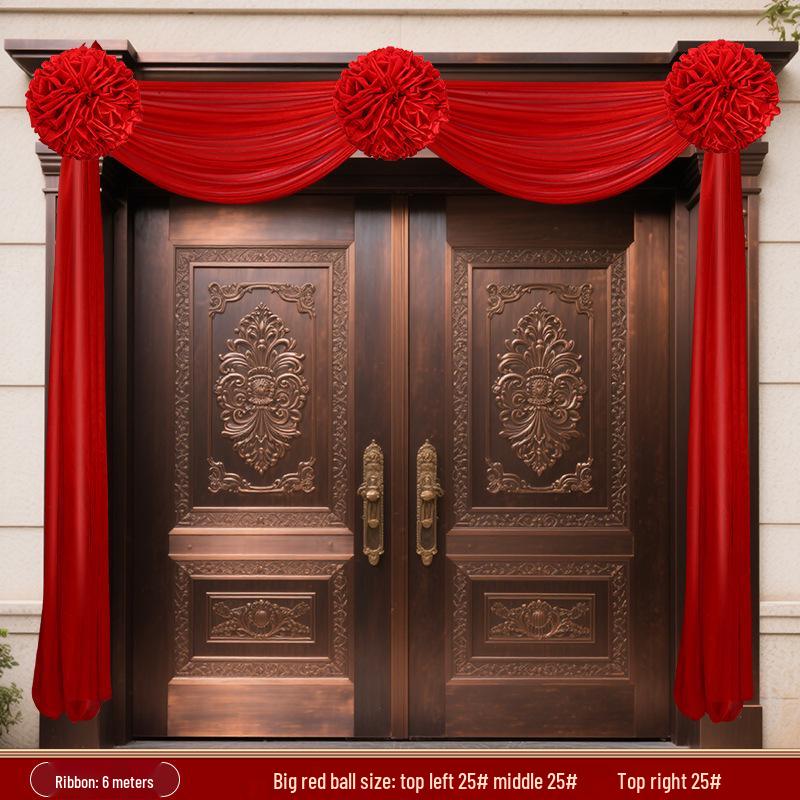 Červená hortenzie Dekorace dveří pro svatby nebo oslavy nového domova