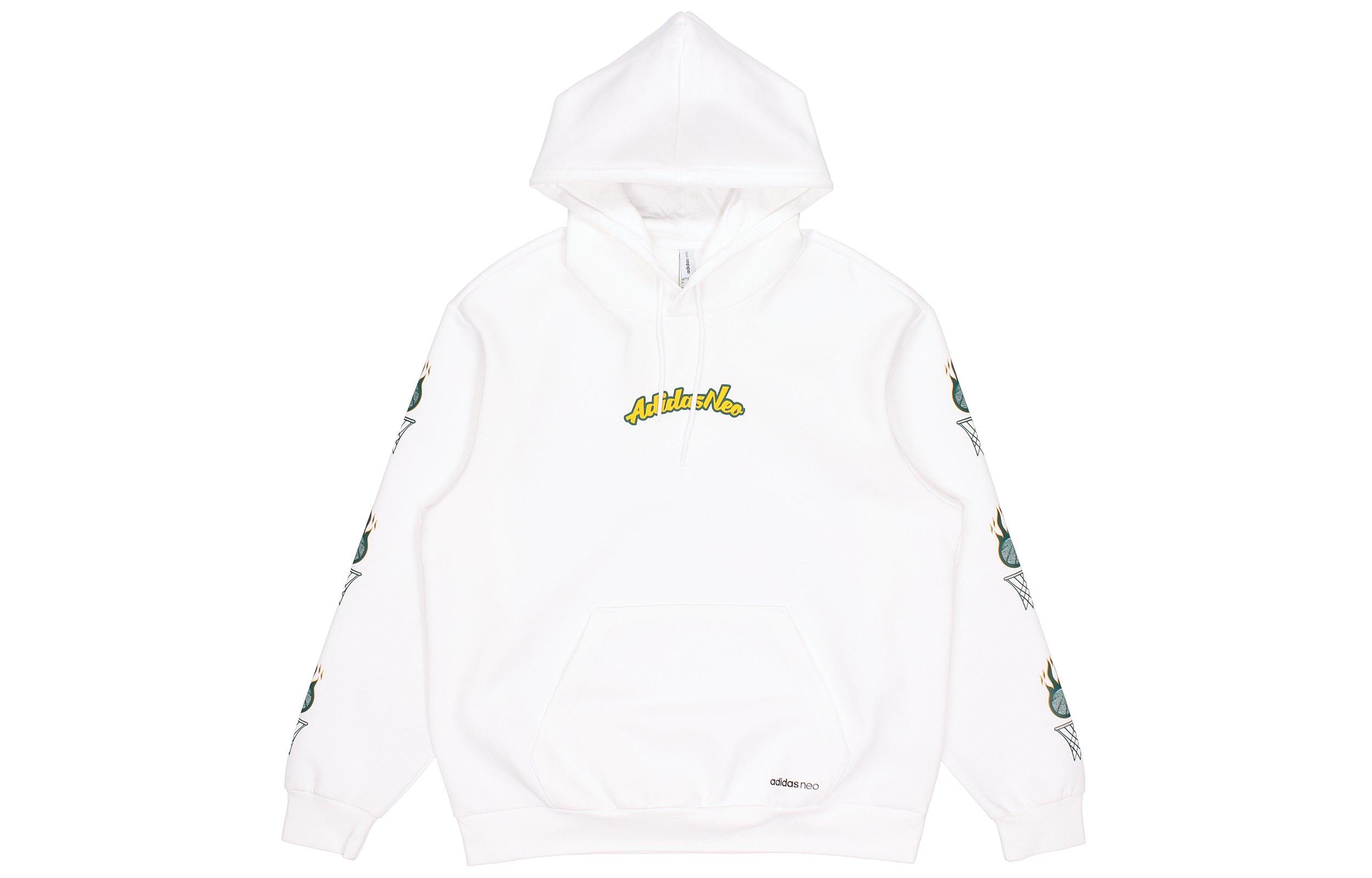 Adidas Neo Sweatshirts Men s White Hooded Moderate Regular GT0251 S