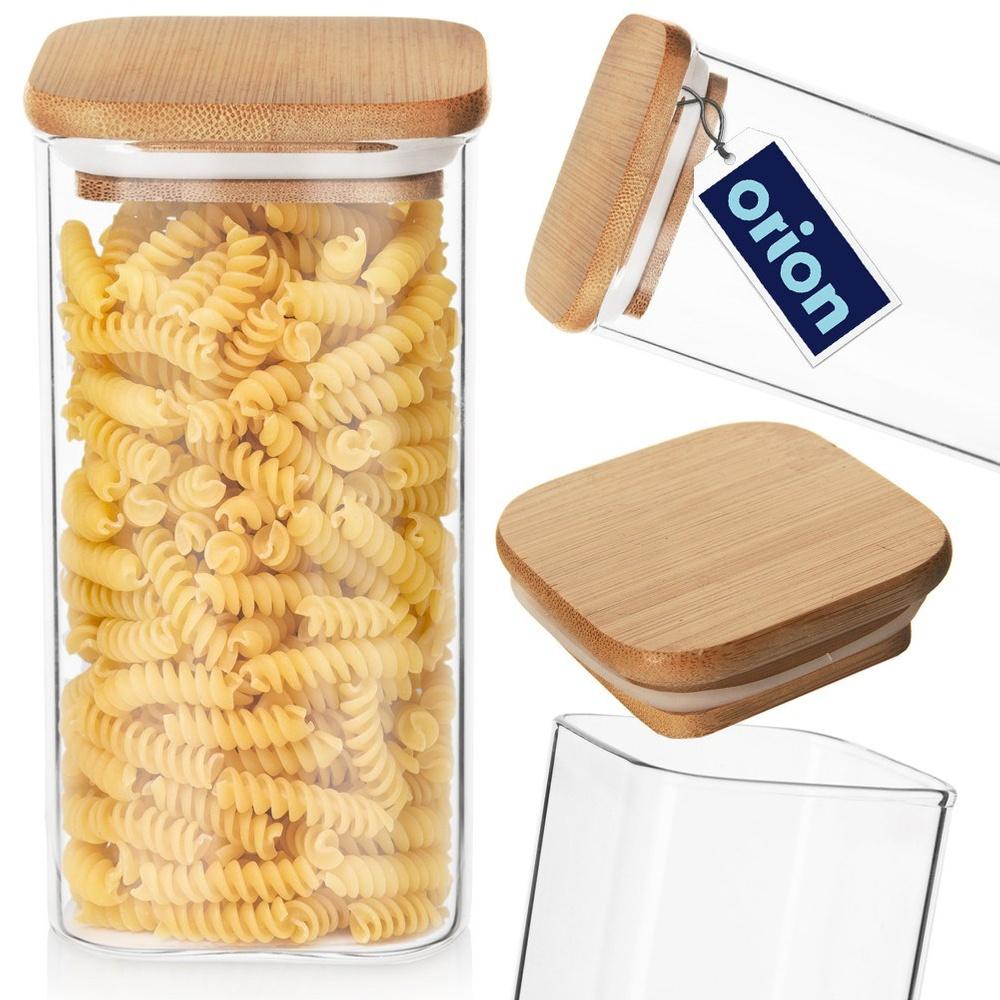 Glass container for loose products with lid and seal 1.5 l