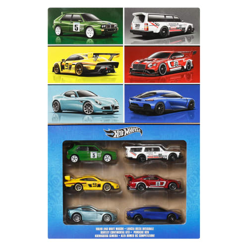 Hot Wheels Euro Style Multi-Pack of 6 Vehicle Toy Mini Cars for Ages 3 and Up (HRX56)