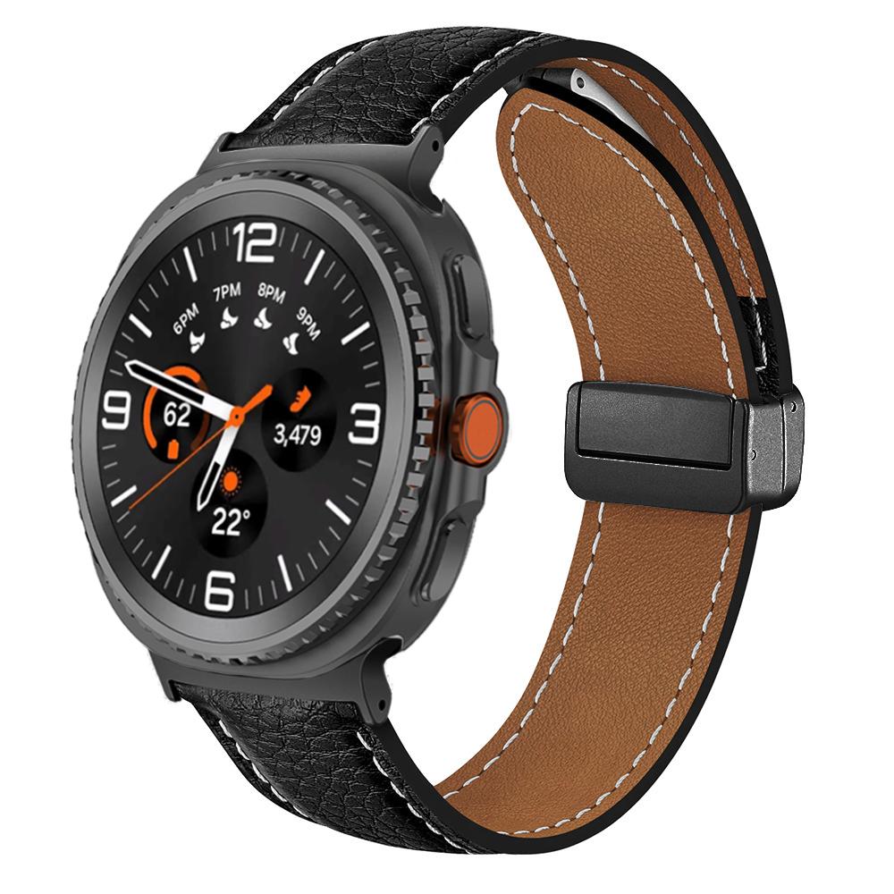 Leather for Samsung Galaxy Watch 8 44mm 40mm 8 Classic 46mm Band Smartwatch Accessory for Galaxy Ultra 47mm 2025 Magnetic Strap