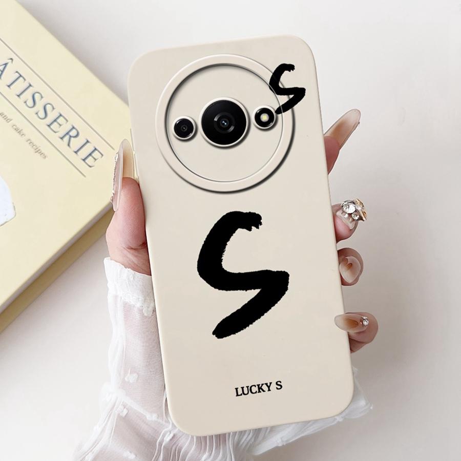 For Xiaomi Redmi A3 Back Cover Popular Letter Protector Soft Silicone Phone Cases For RedmiA3 A 3 4G Xiaomi Poco C61 Funda