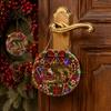 Xmas Tree Pendant Decor 2Pcs Pearl Diamond Christmas Ornament Set, 2D Acrylic Glitter Hanging Party Ornaments with Ribbon, Festive for Holiday