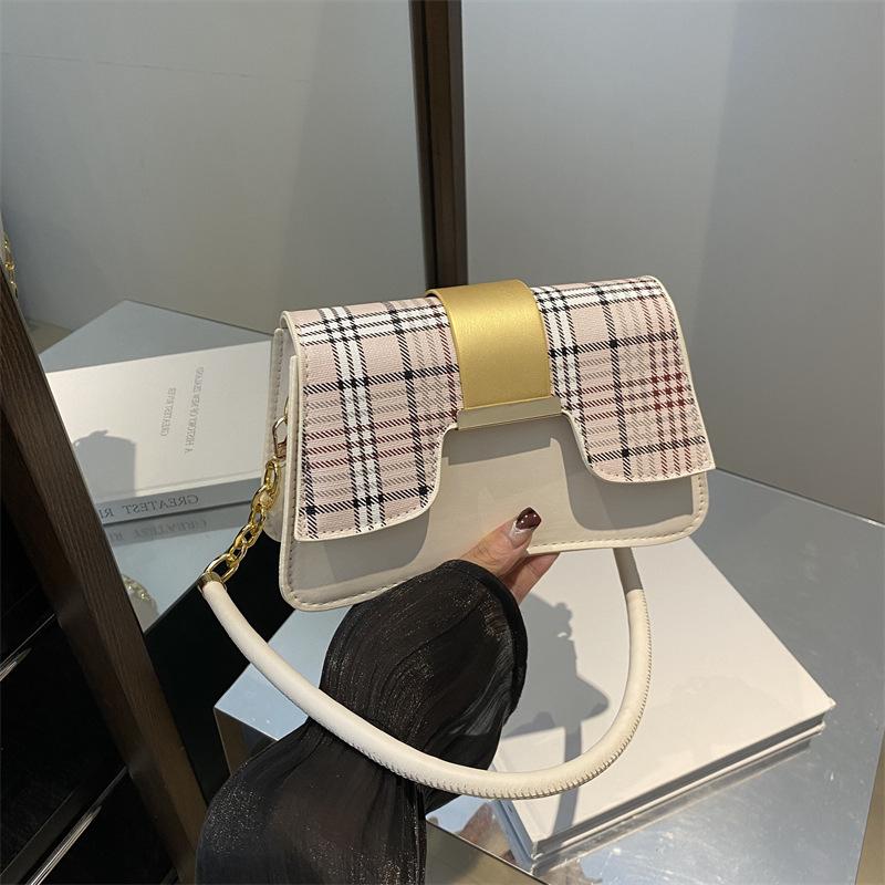 

Популярная сумка этого года 2025 новая сумка женская сумка на плечо маленькая квадратная сумка универсальная модная клетчатая сумка-мессенджер