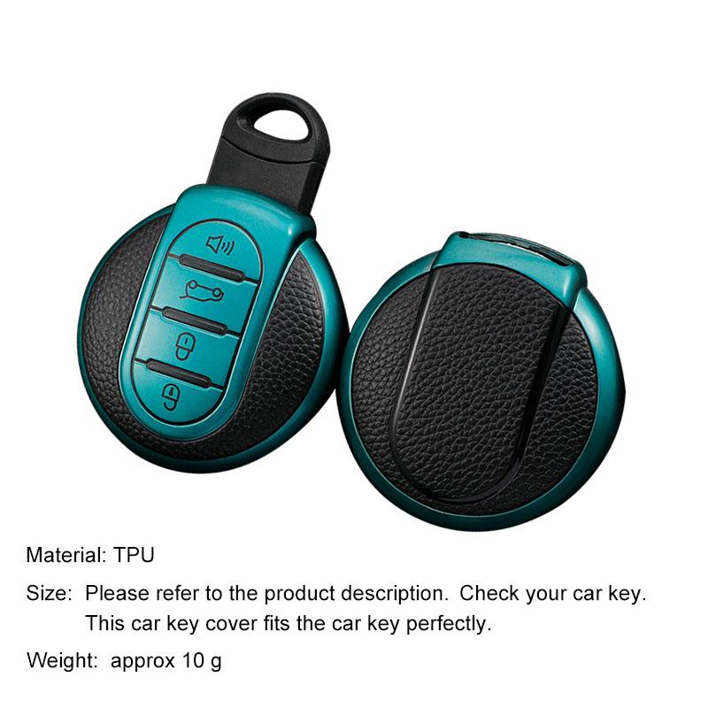Leather TPU Car Key Case Cover for Cooper F55 F56 F57 F54 F60 JCW Clubman Countryman Keyless Shell Auto Accessories