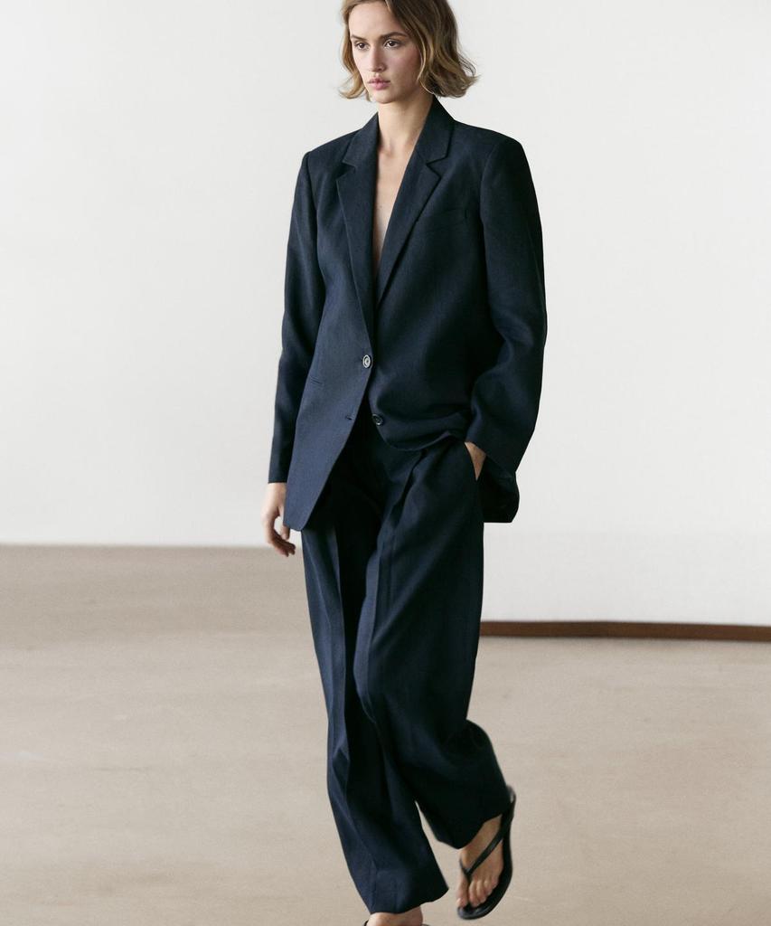 Masimodutti Linen Suit Pants